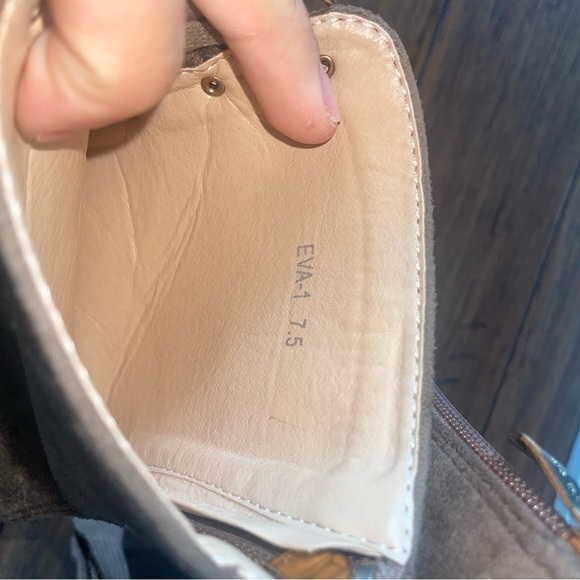 Taupe 🍁 Suede lace up heels fall heels stiletto pumps zipper heels - Picture 10 of 11